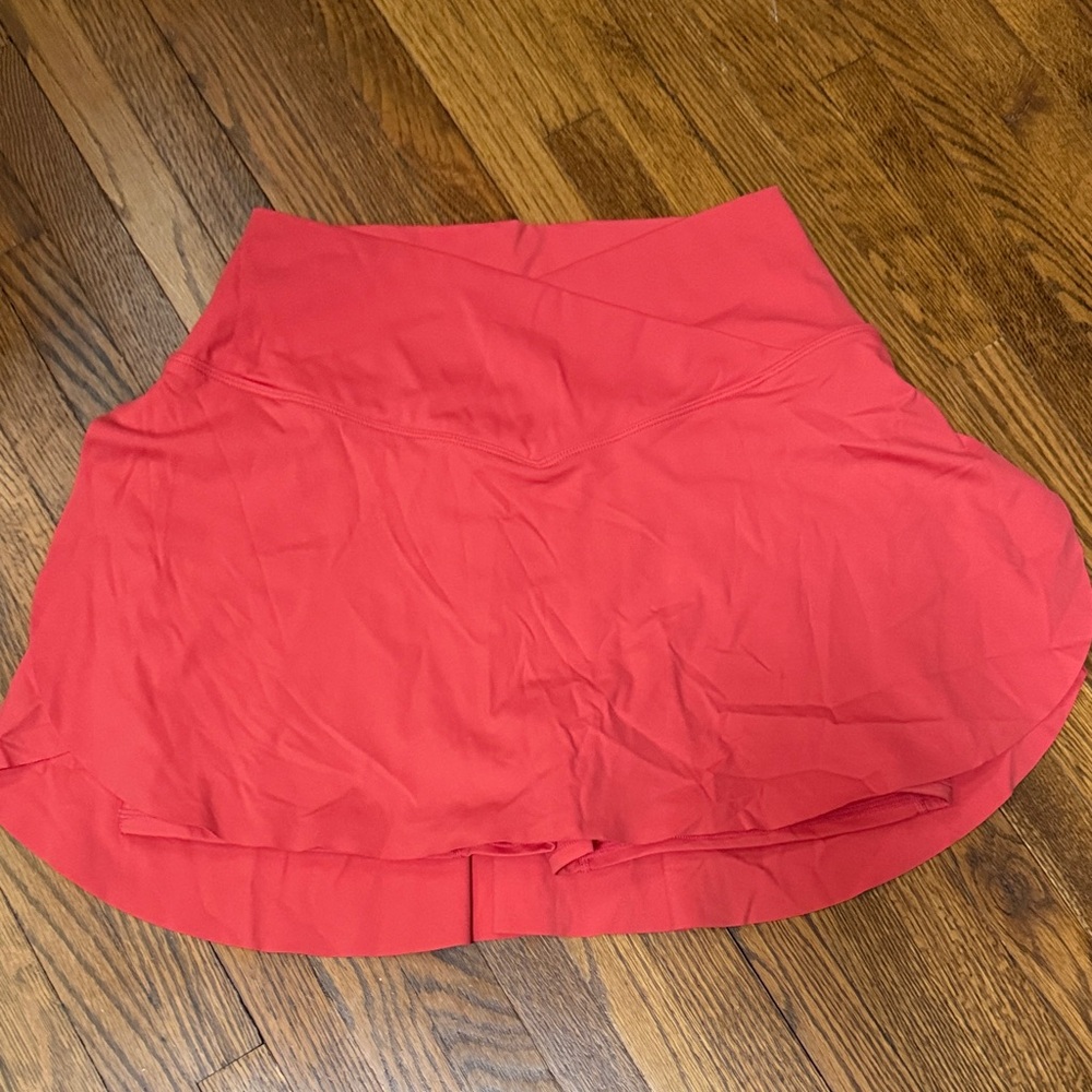 Vibrant Coral Athletic Skort